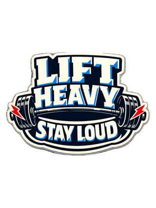 Lift Heavy Stay Loud Tee — art by reggie