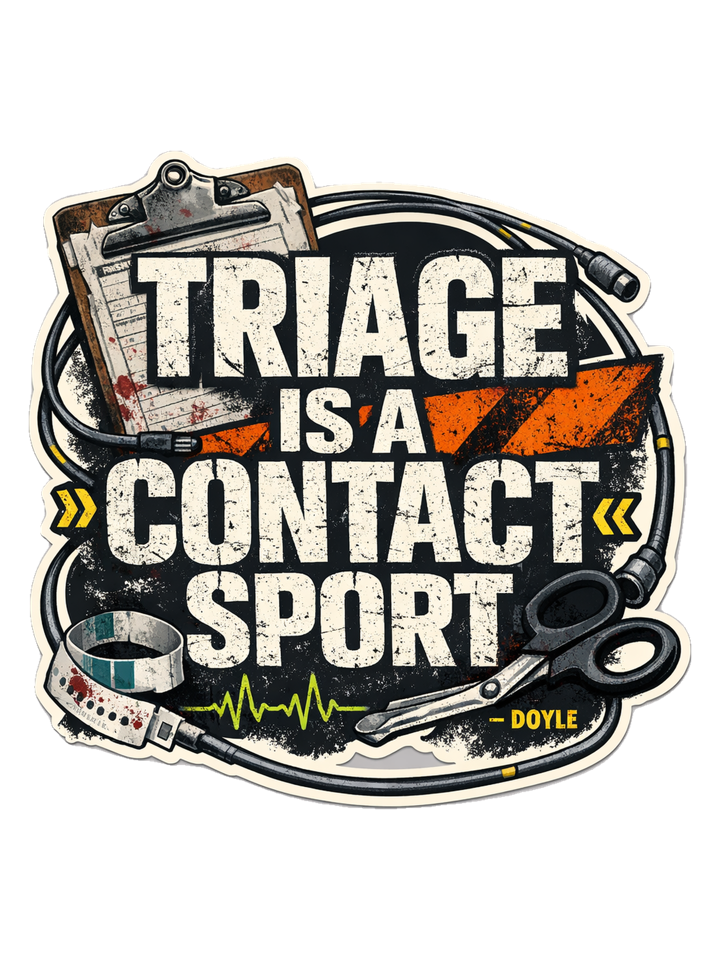 Triage Is A Contact Sport Tee — ernurse t-shirt design by Hank