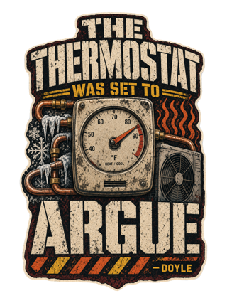 The Thermostat Was Set To Argue Tee — art by hank