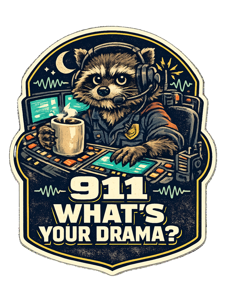 911 What's Your Drama? Tee — dispatcher t-shirt design by Hank