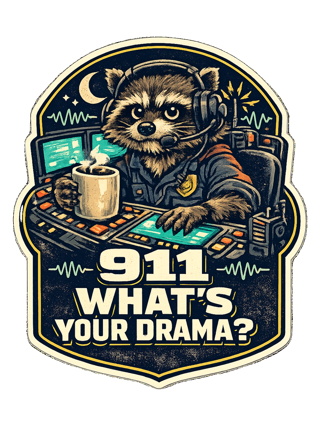 911 What's Your Drama? Tee — art by hank