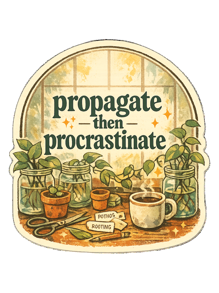 Propagate Then Procrastinate Tee — plantmom t-shirt design by Margaux