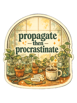 Propagate Then Procrastinate Tee — art by margaux