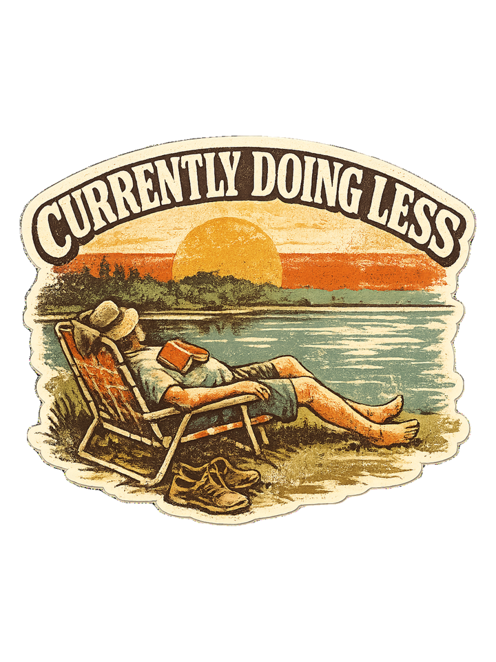 Currently Doing Less Tee — relax t-shirt design by Margaux