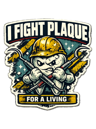 I Fight Plaque For A Living Tee — art by hank