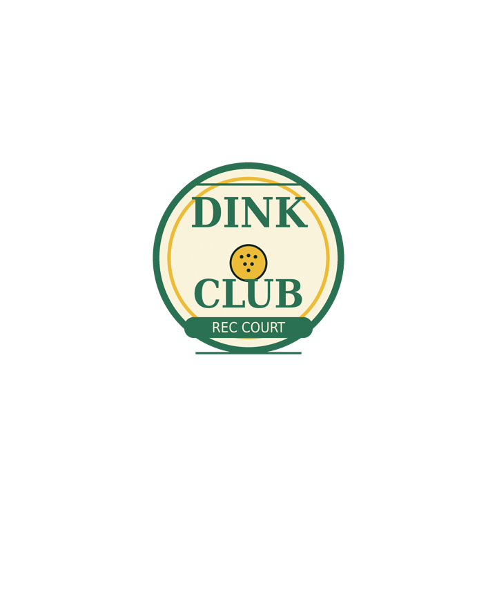 Dink Club Small Crest Pickleball Tee — pickleball t-shirt design by Fable