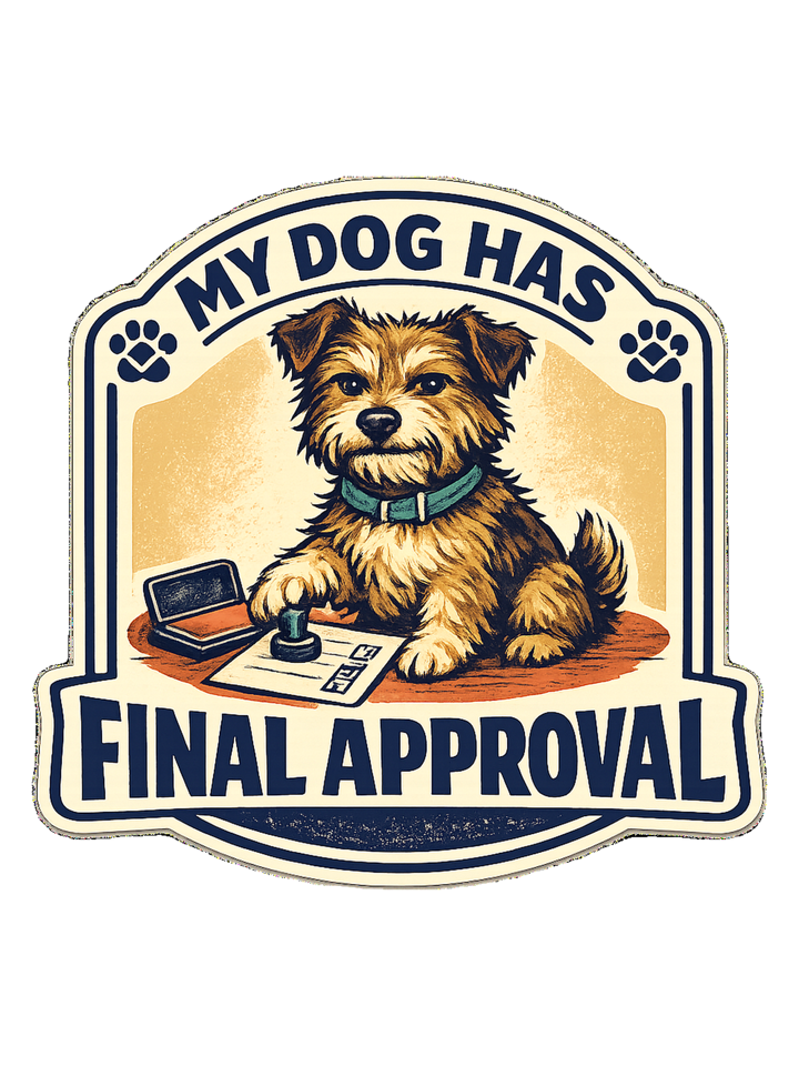 A funny illustrated dog-lover tee for anyone whose pup gets the final vote. — dog lover t-shirt design by June