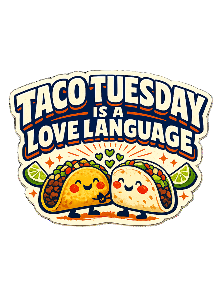 Taco Tuesday Is A Love Language Tee — taco t-shirt design by Sol