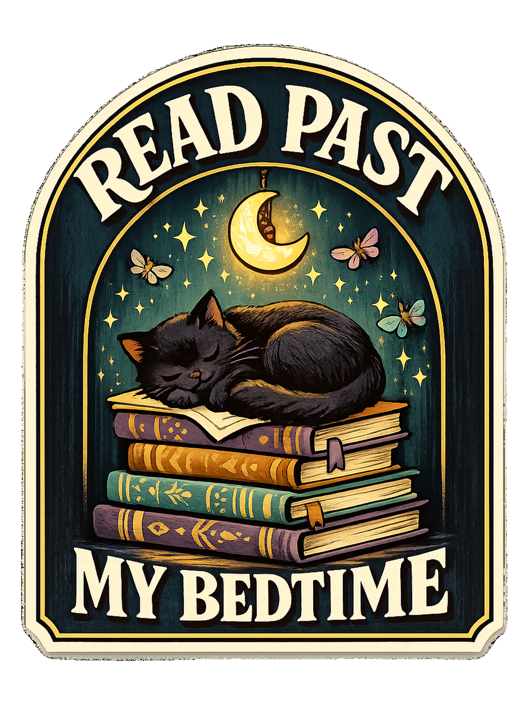 Read Past My Bedtime Tee original artwork