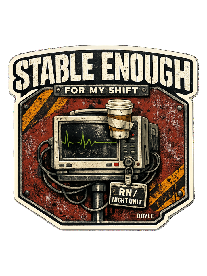 Stable Enough For My Shift Tee — nurse t-shirt design by Hank