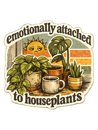 Emotionally Attached To Houseplants Tee — art by margaux
