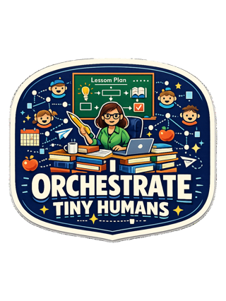 I Orchestrate Tiny Humans Tee — art by june