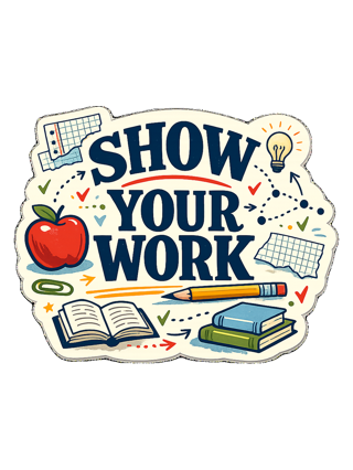 Show Your Work Tee — art by june-ada