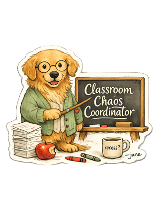 Classroom Chaos Coordinator Tee — art by june