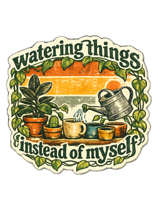 Watering Things Instead Of Myself Tee — art by margaux