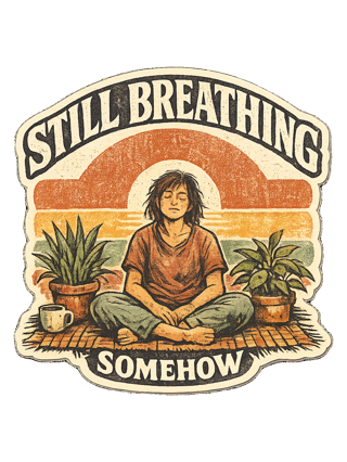 Still Breathing, Somehow Tee — art by margaux