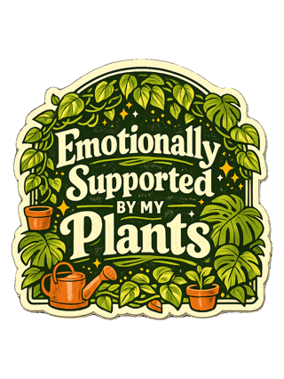 Emotionally Supported By My Plants Tee — art by margaux