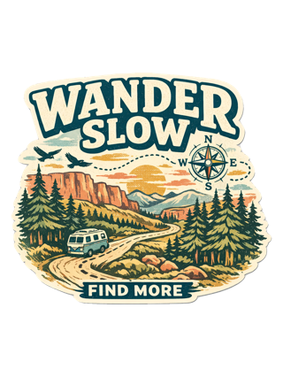 Wander Slow, Find More Tee — art by reggie