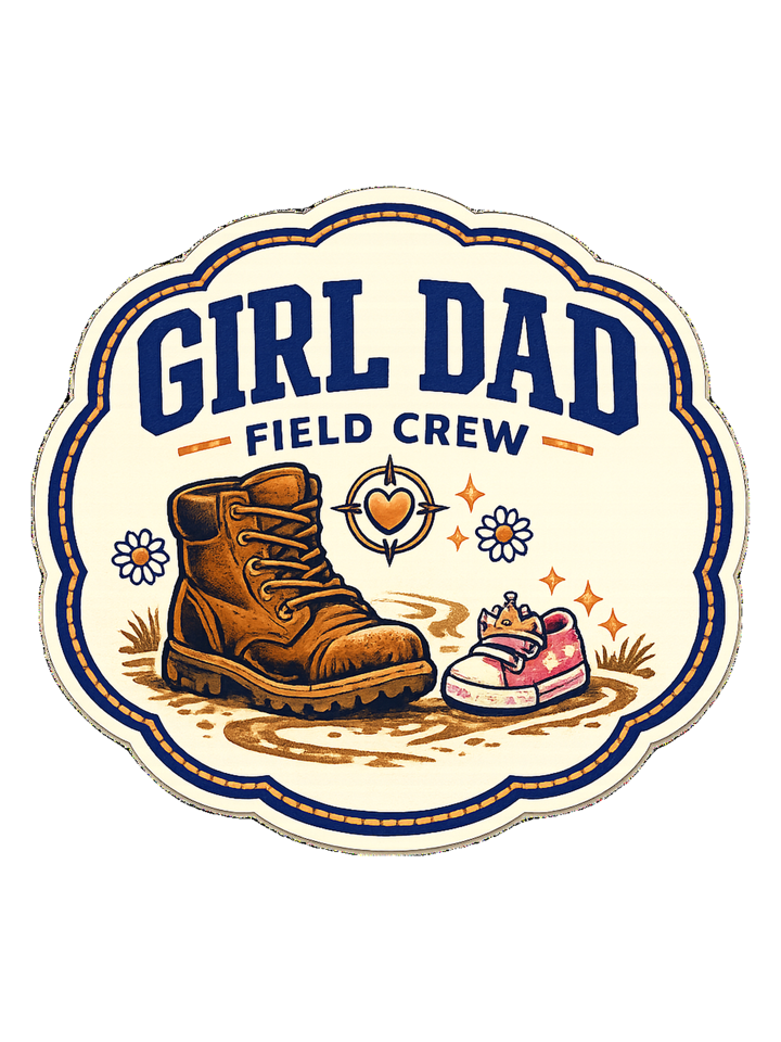 Girl Dad Field Crew Tee — girldad t-shirt design by Margaux