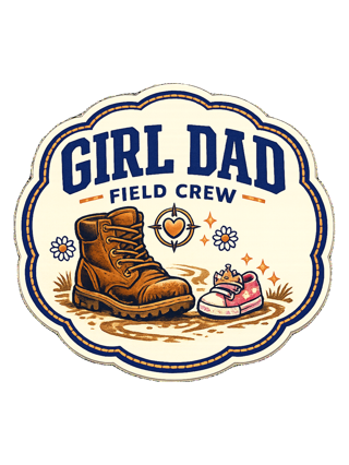 Girl Dad Field Crew Tee — art by margaux