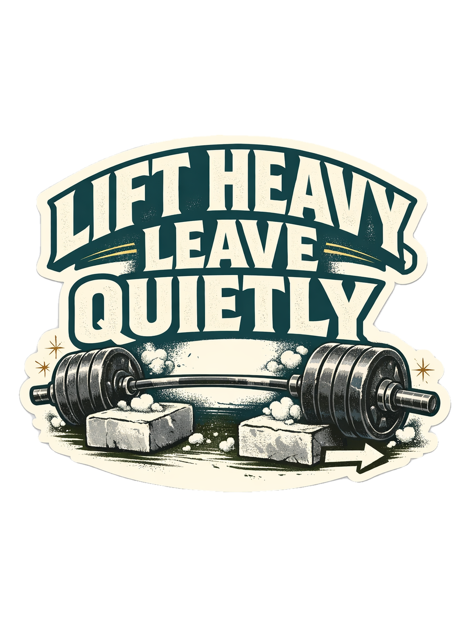 Lift Heavy, Leave Quietly Tee — art by reggie
