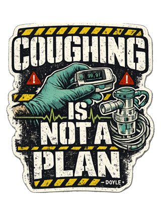 Coughing Is Not A Plan Tee — art by hank