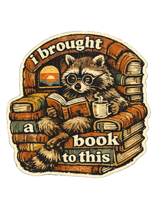 I Brought A Book To This Tee — art by margaux
