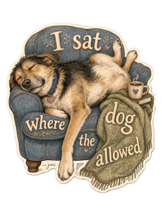 I Sat Where The Dog Allowed Tee — art by june