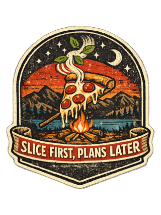 Slice First, Plans Later Tee — art by sol