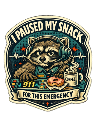 I Paused My Snack For This Emergency Tee — art by hank