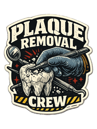 Plaque Removal Crew Tee — art by hank