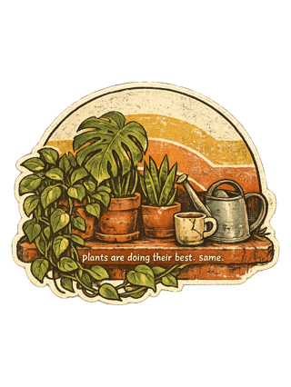Plants Are Doing Their Best. Same. Tee — art by margaux
