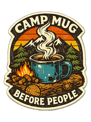 Camp Mug Before People Tee — art by sol