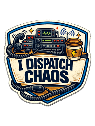 A funny emergency dispatcher tee for the calm voice behind every chaotic shift. — art by hank