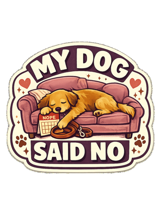 A cozy funny dog mom tee for anyone whose dog gets final say on the schedule. — art by june