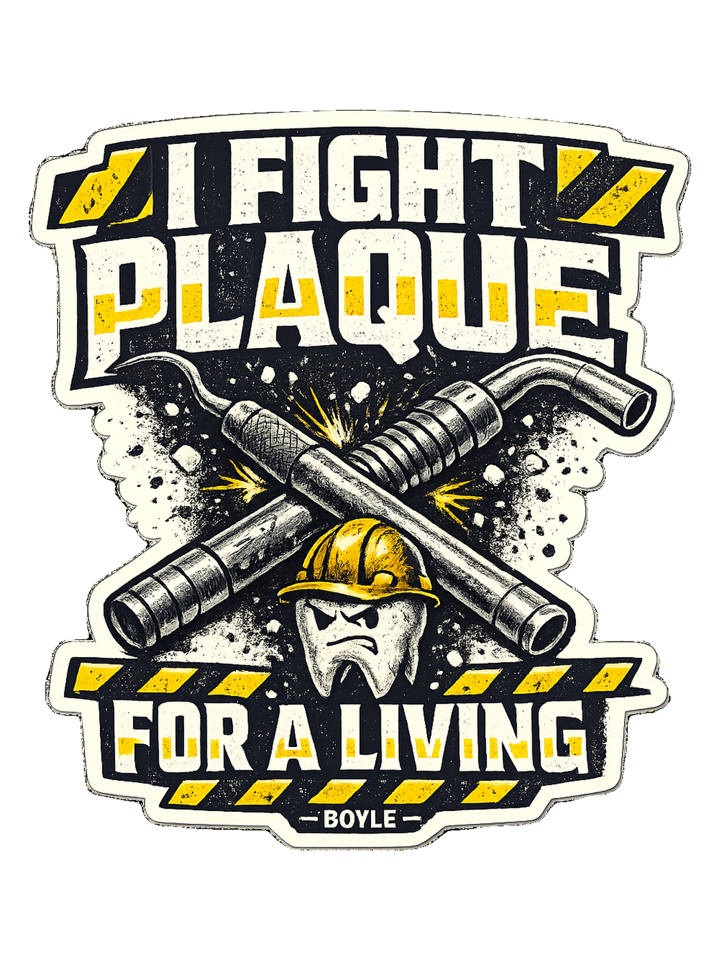 I Fight Plaque For A Living Tee — dentalhygiene t-shirt design by Hank