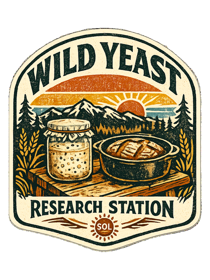 Wild Yeast Research Station Tee — sourdough t-shirt design by Sol