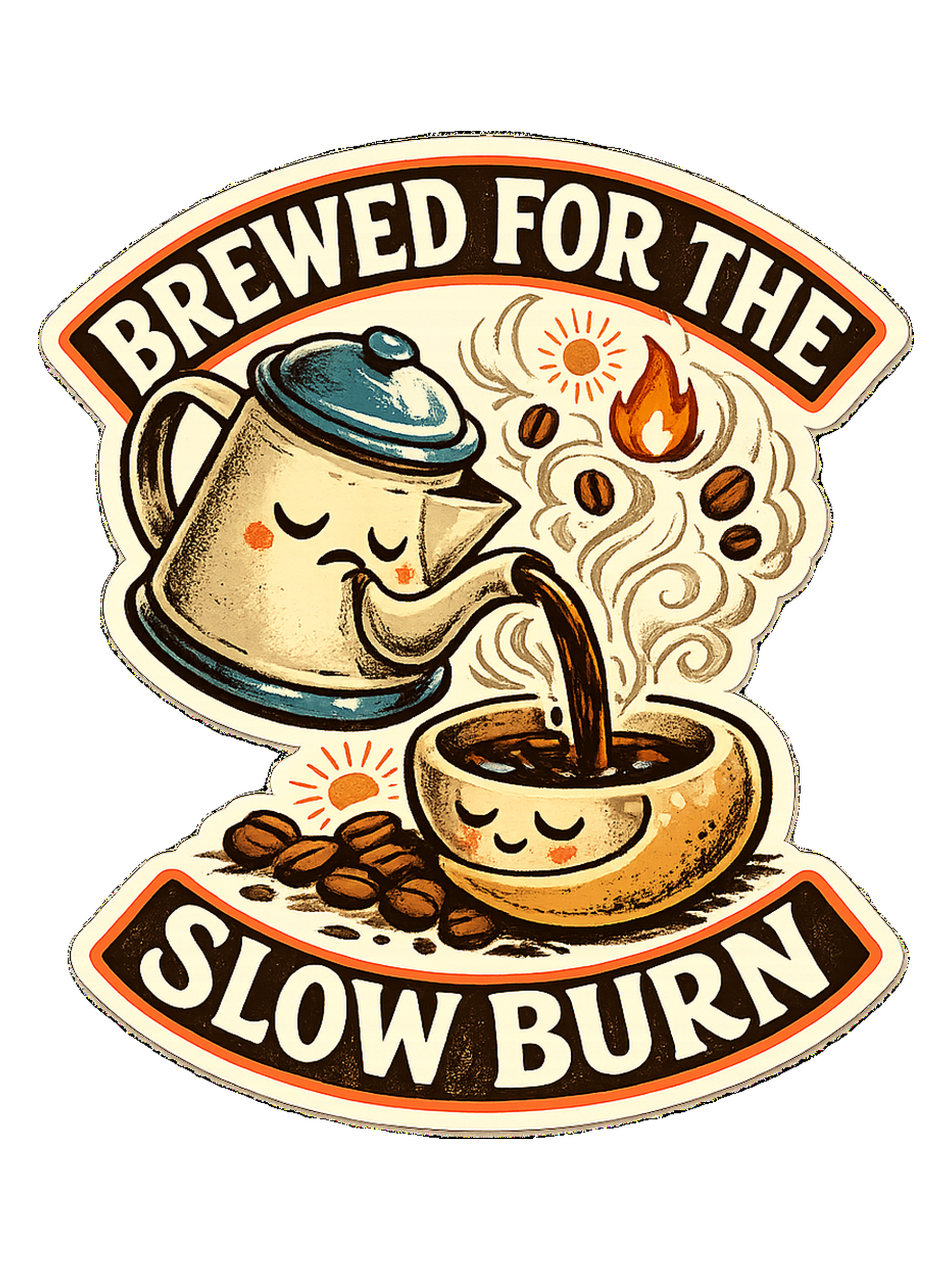 Brewed For The Slow Burn Tee original artwork