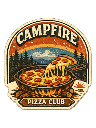 Campfire Pizza Club Tee — art by sol
