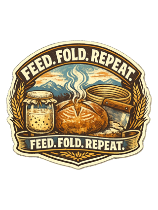 Feed. Fold. Repeat. Tee — art by sol