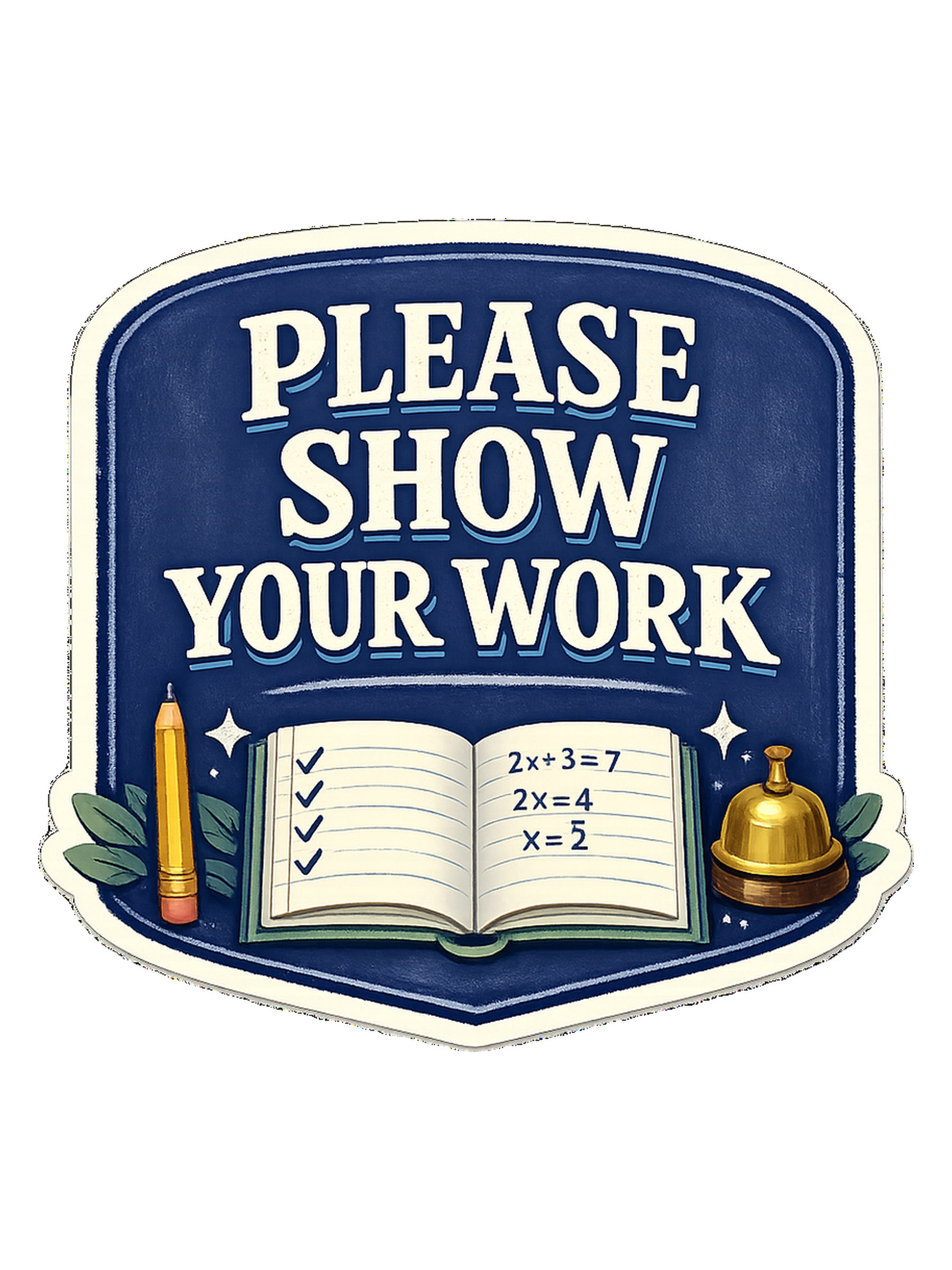 Please Show Your Work Tee original artwork