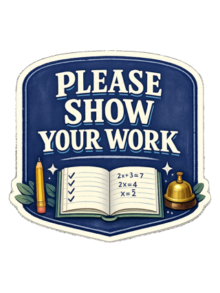 Please Show Your Work Tee — art by june