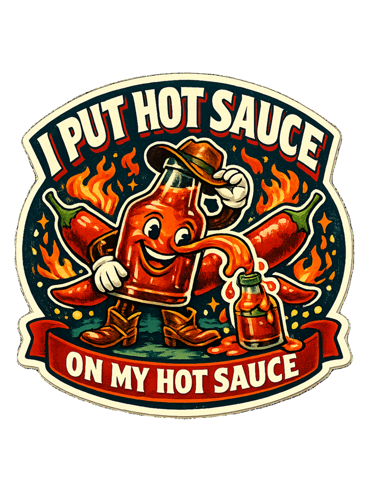 I Put Hot Sauce On My Hot Sauce Tee — hot sauce t-shirt design by Sol