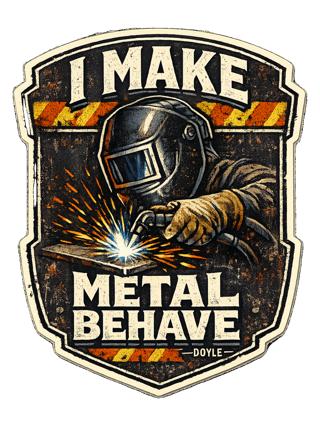 I Make Metal Behave Tee — art by hank
