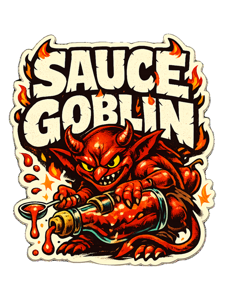 Sauce Goblin Tee — hot sauce t-shirt design by Sol