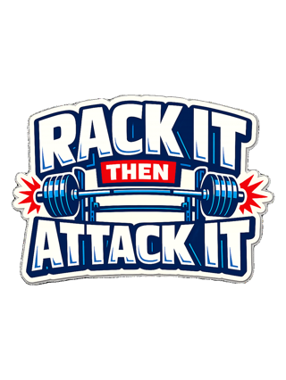 A loud rack-day barbell tee for lifters who load the bar and attack the set. — art by reggie
