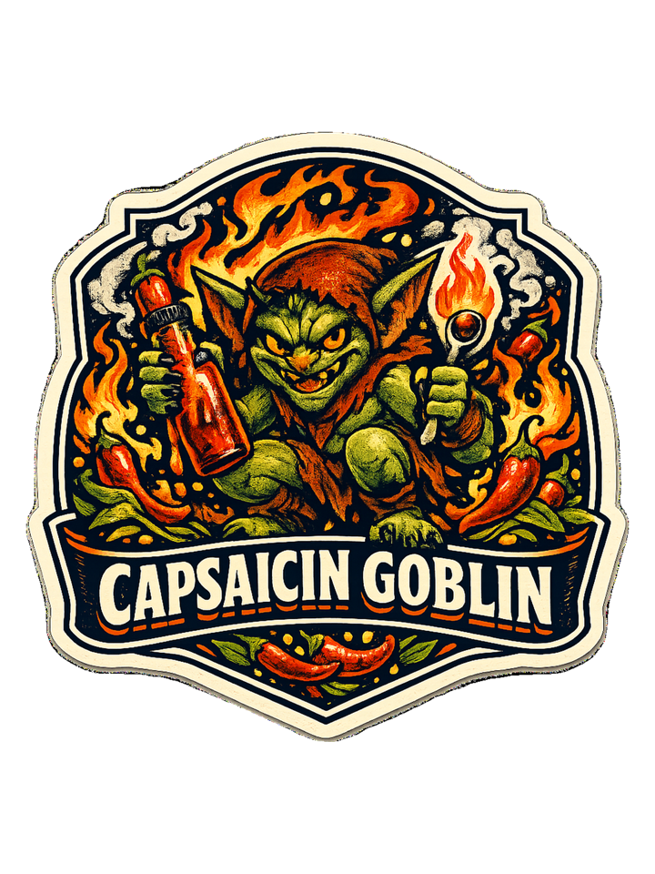 Capsaicin Goblin Tee — hot sauce t-shirt design by Sol