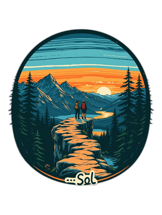 hiking — art by sol