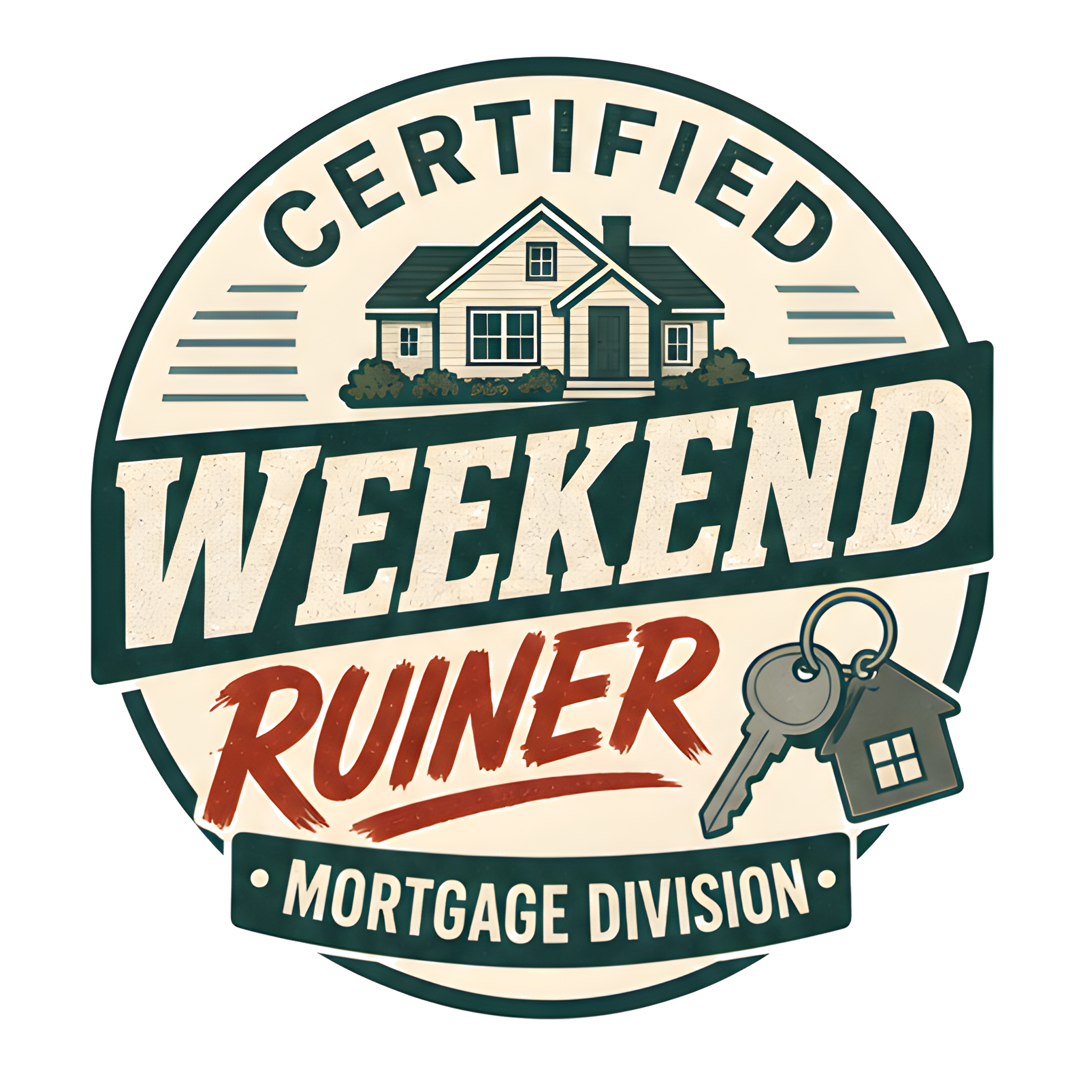 CERTIFIED WEEKEND RUINER: MORTGAGE DIVISION original artwork
