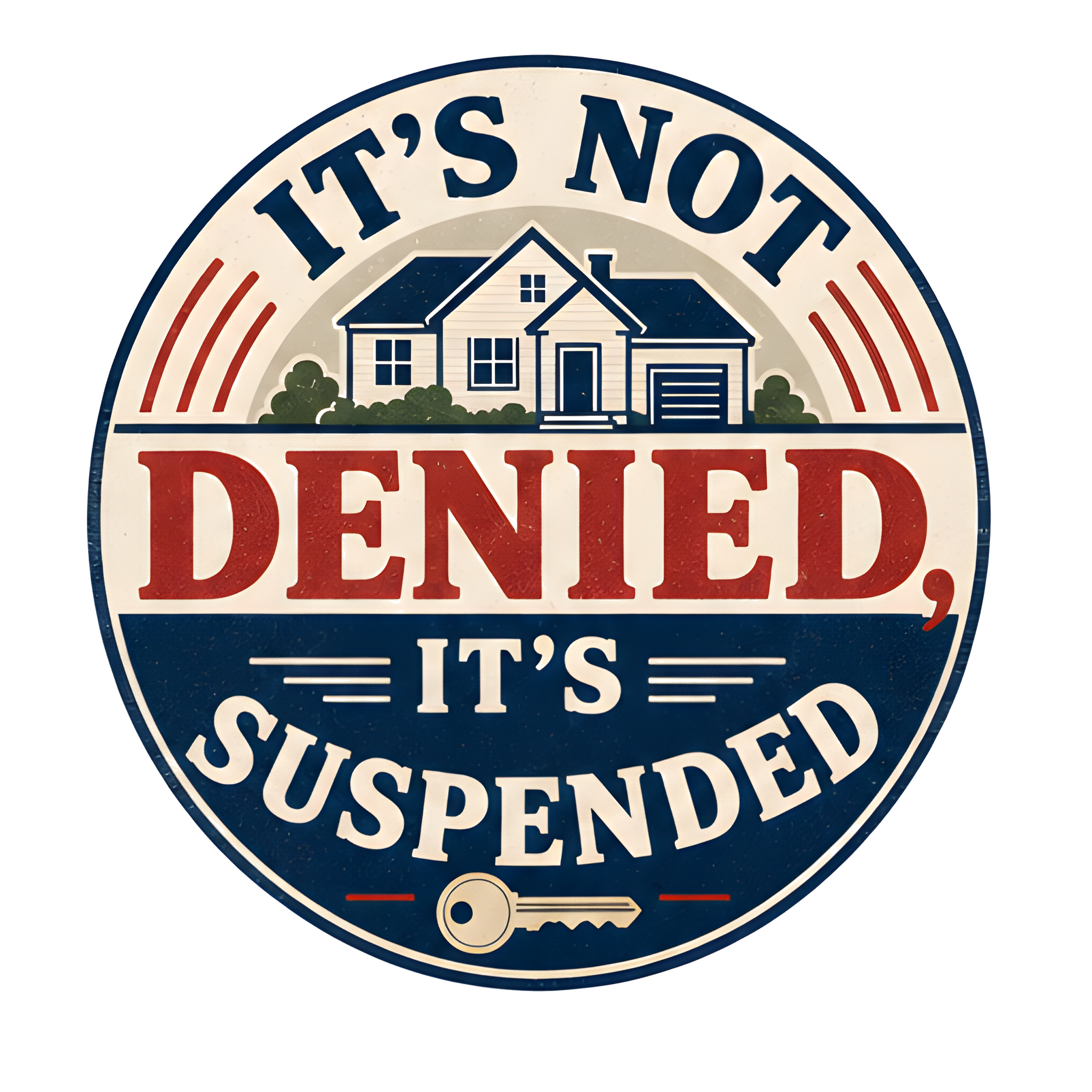 IT'S NOT DENIED, IT'S SUSPENDED original artwork